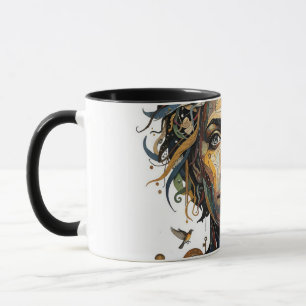 Caneca Musa Mecânica — Um Retrato Surreal de Estilo Steam