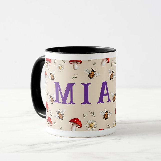 Caneca Mushroom e ser personalizável em combinação (Frente Esquerda)