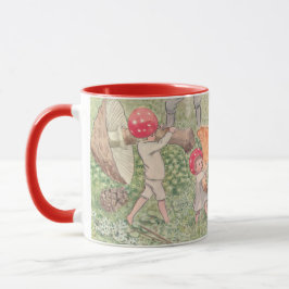 Caneca Mushroom Fairytale Elsa Beskow Mug personalizado