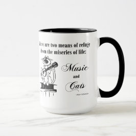 Caneca Music and Cats 2 - citação de Schweitzer