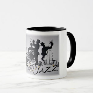 Caneca Música de Instrumentos de Banda Jazz