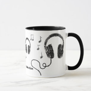 Caneca Música dos fones de ouvido