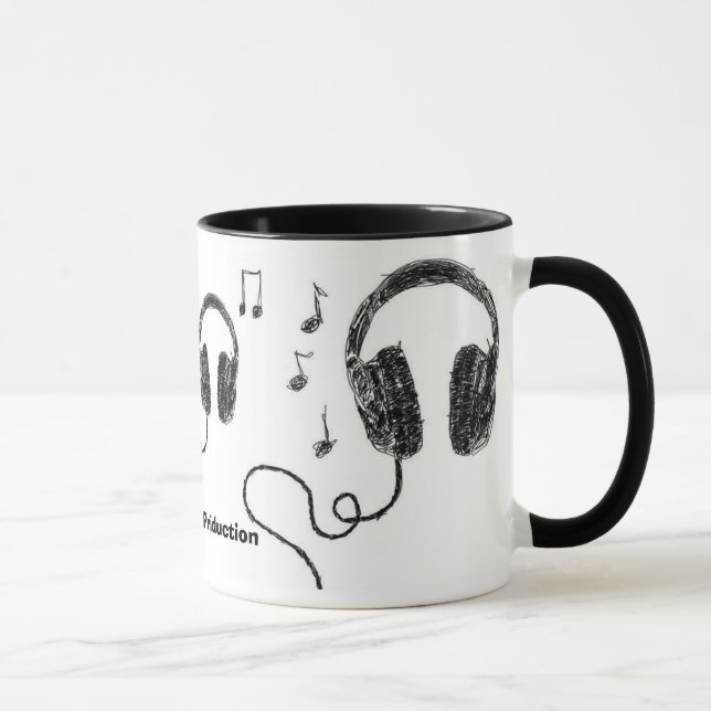 Caneca Música dos fones de ouvido (Direita)