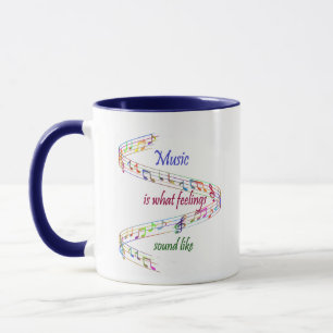 Caneca Música é o que Sentimentos Soam Como Inspirador