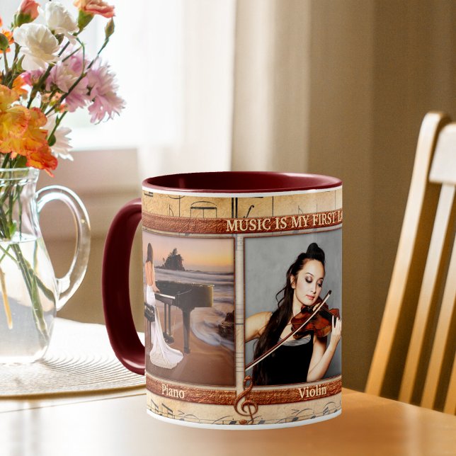 Caneca Música Fotográfica Personalizada 3 Themed Mug (Criador carregado)