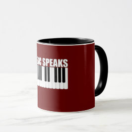 Caneca Música Personalizada Fala Citação Inspiracional