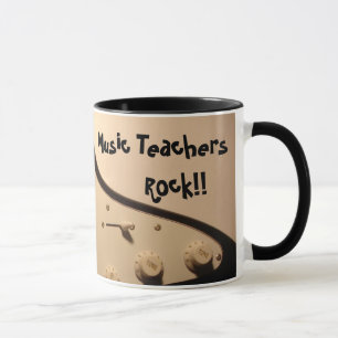 Caneca Música Teachres Rock! Trog de Violão Elétrico