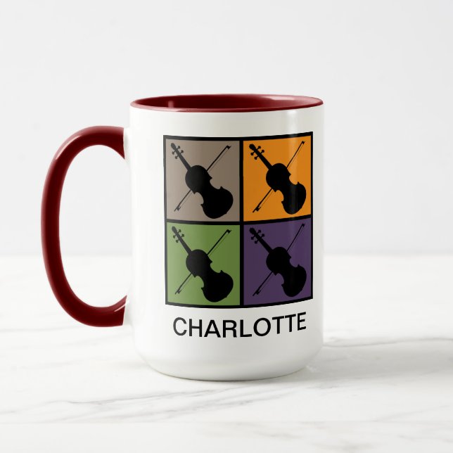 Caneca Música Violina Personalizada (Esquerda)