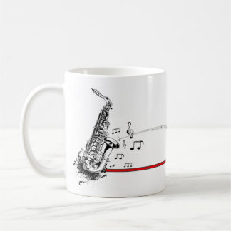 Caneca musical do saxofone para melómanos