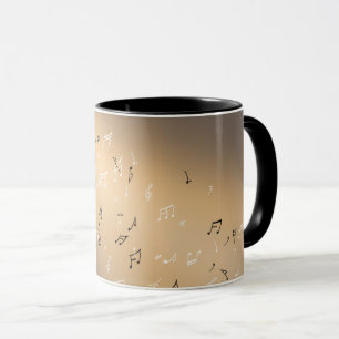 Caneca Musical Notes Ouro Moon