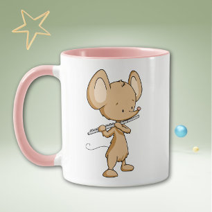Caneca Músico Flautista de Rato Fofo Personalizado