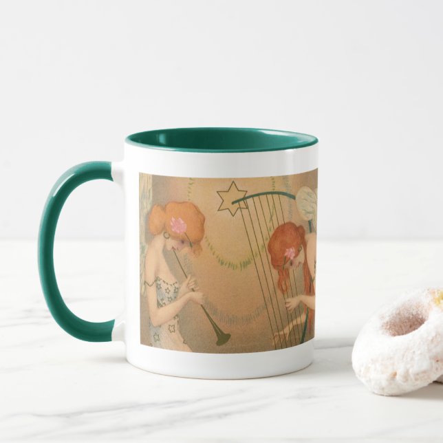 Caneca Músicos vitorianos de anjo, músicos vitorianos, Fl (Com Donut)