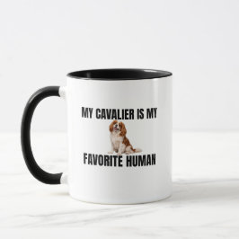 Caneca My Cavalier Is My Favorite Human Mug