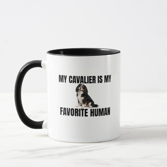Caneca My Cavalier Is My Favorite Human Mug (Esquerda)