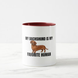 Caneca My Dachshund Is My Favorite Human Mug