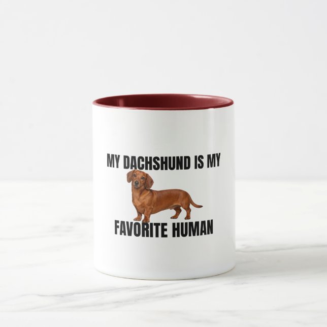 Caneca My Dachshund Is My Favorite Human Mug (Centro)