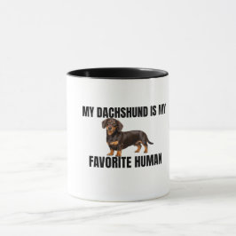 Caneca My Dachshund Is My Favorite Human Mug