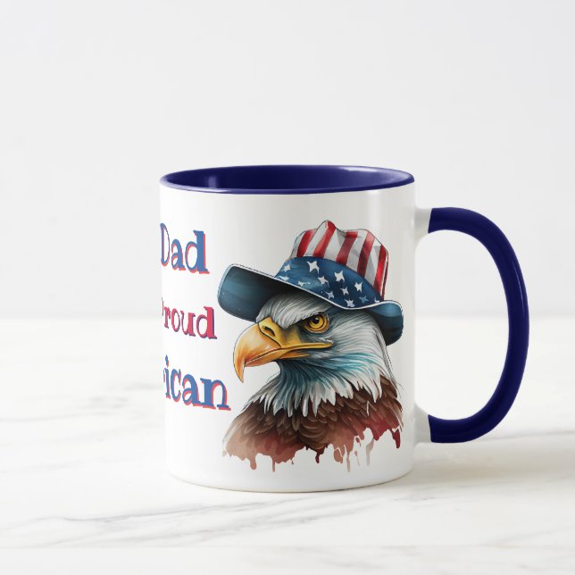 Caneca My Dad Is A Proud American  (Direita)