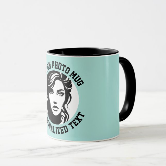 Caneca My Face on a Custom Combo Mug TURQUOISE GREEN (Frente Esquerda)