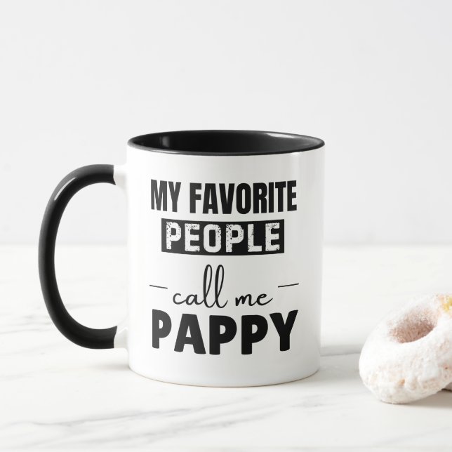 Caneca My Favorite People Call Me Pappy Funny Grandpa (Com Donut)