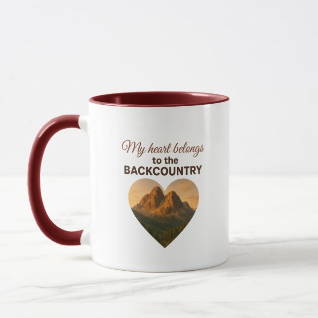 Caneca My Heart Belongs to the Backcountry Premium (Esquerda)