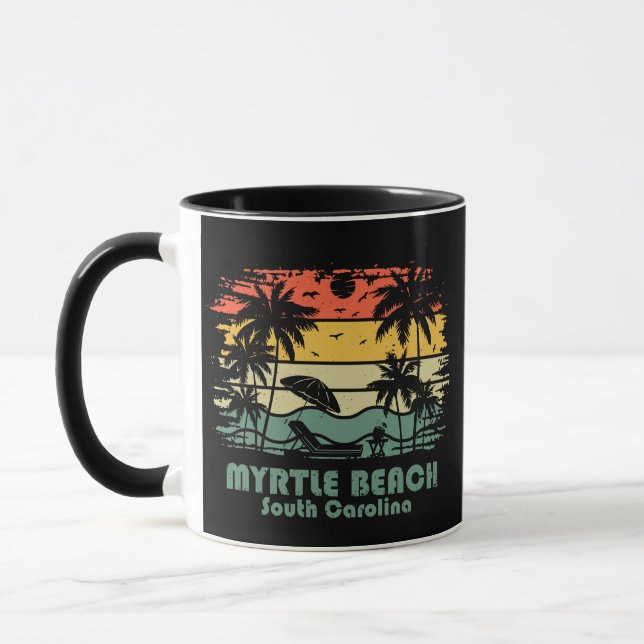Caneca Myrtle Beach Vintage Carolina do Sul (Esquerda)