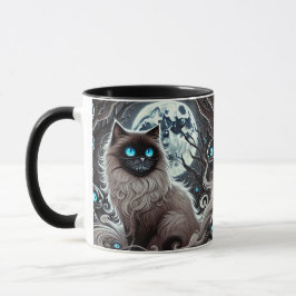 Caneca Mystic Moon Cat - Enchanted Black Cat mug