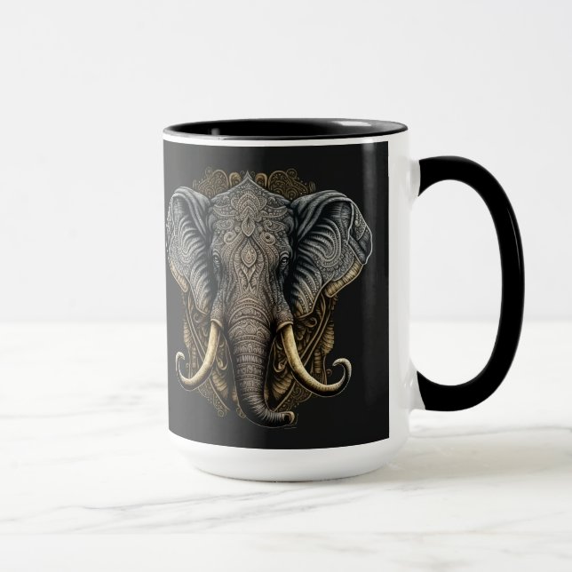 Caneca Mystical Elephant Watercolor Mug (Direita)
