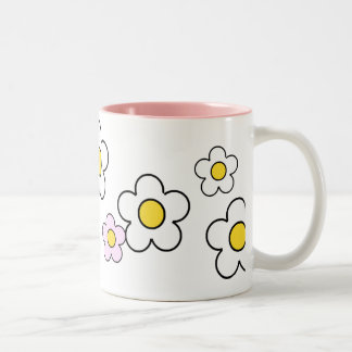 caneca N°2 simples das flores dos anos 70