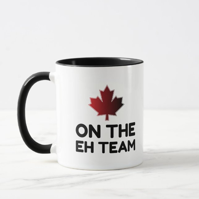 Caneca Na Equipe Eh Canada Engraçado (Esquerda)