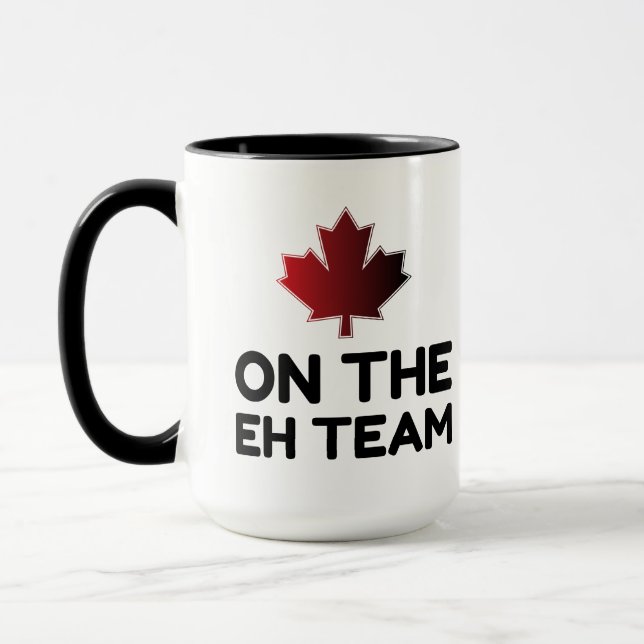 Caneca Na Equipe Eh Canada Engraçado (Esquerda)