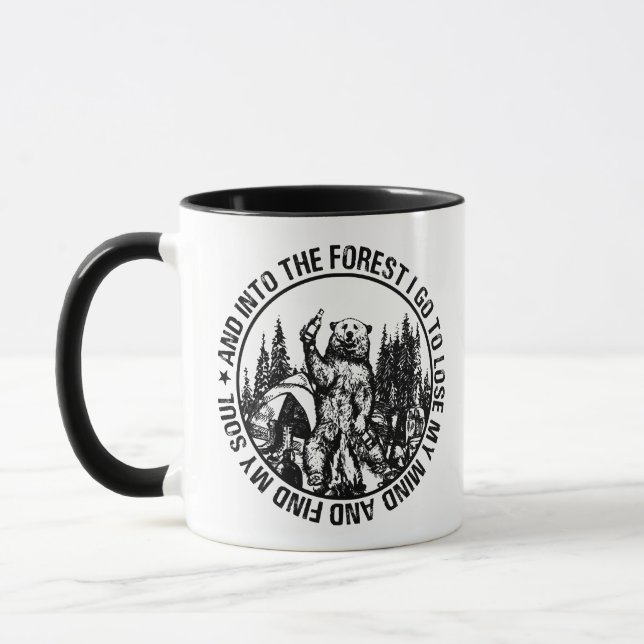 Caneca Na Floresta Eu Vou Ao Perder Meu Urso Da Mente Aca (Esquerda)