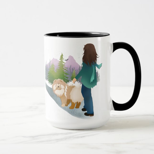 Caneca NA FLORESTA EU VOU Chow MUG - escolha estilo    (Direita)