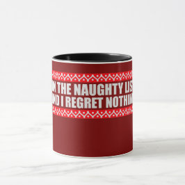 Caneca Na Lista Travessa E Não Me Arrependo De Nada Engra