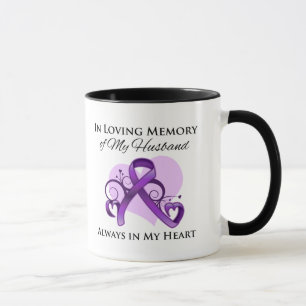 Caneca Na memória de meu marido - câncer de pâncreas