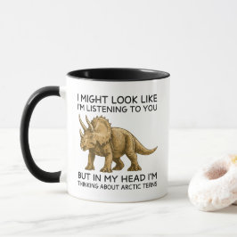 Caneca Na Minha Cabeça Estou Pensando Triceratops
