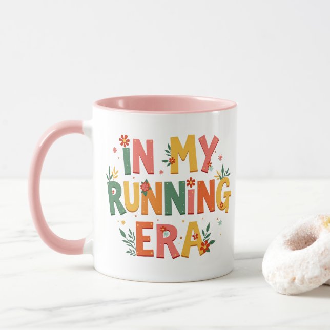 Caneca Na minha época de corrida, o engraçado presente pa (Com Donut)