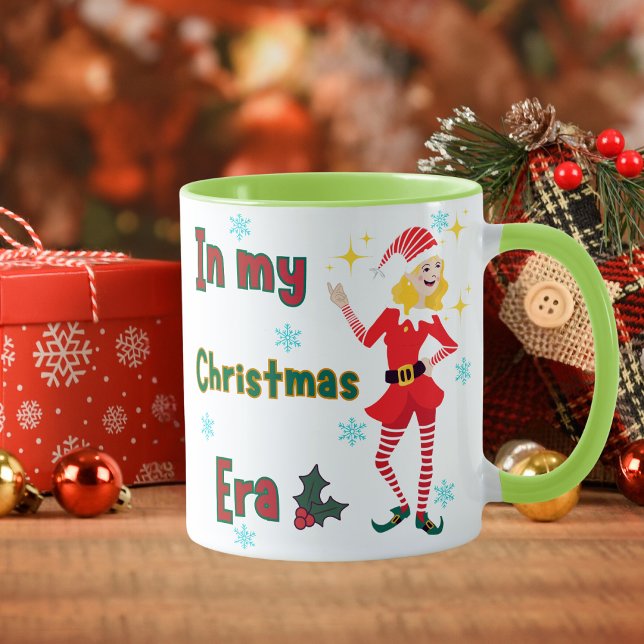 Caneca Na minha época de Natal, Elf Cute Mug (Criador carregado)