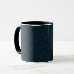 Caneca Na moda azul escuro no estilo de deco da arte.