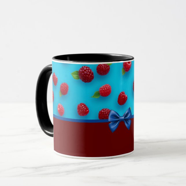 Caneca Na moda Clássico Elegante Trendy Raspberry (Frente Esquerda)