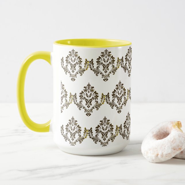 Caneca Na moda de café Tea Mug / Copo Amarelo (Com Donut)