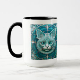 Caneca Na moda de Gama de Gato de Nouveau de Arte Persona