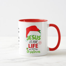 Caneca Na moda JESUS É A VIDA, não só para o Natal