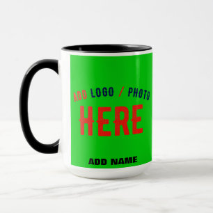 CANECA NA MODA MODERNO PERSONALIZADO VERDE LIMÃO VERIFICA