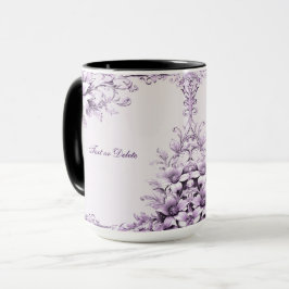 Caneca Na moda Purple Flowers Mug