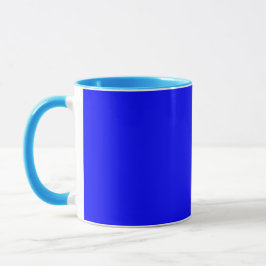 Caneca Na moda Solid Blue Combo Mug
