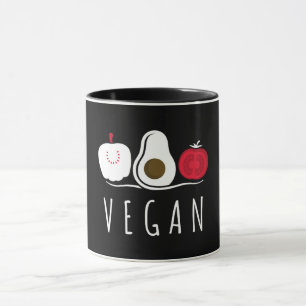 Caneca Na moda Vegan Cote e Fruta Gráfico