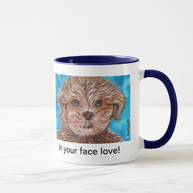 Caneca Na sua cara, amor de cachorrinho! (Direita)