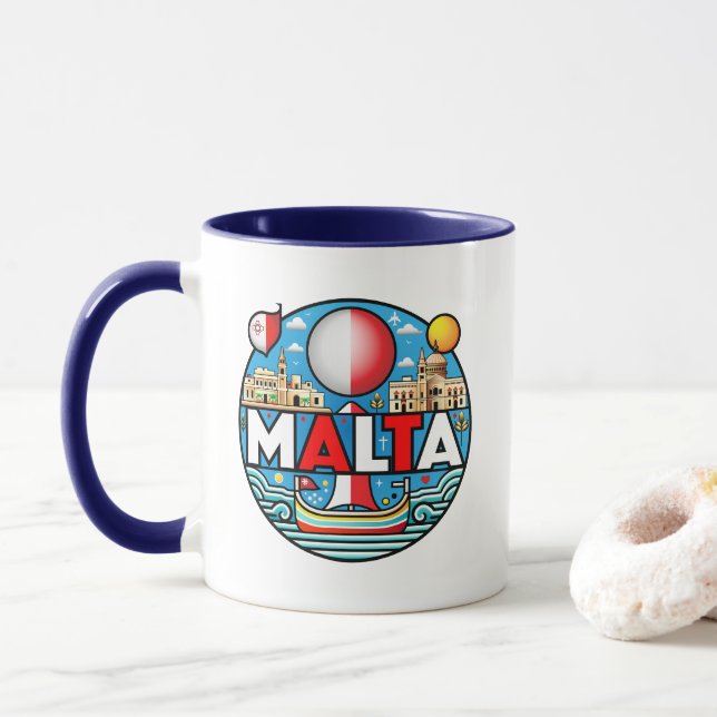 Caneca Nação Insular Mediterrânica de Malta (Com Donut)