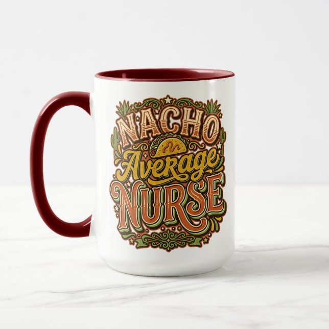 Caneca Nacho Average Enfermeira Divertida Cinco De Mayo R (Esquerda)